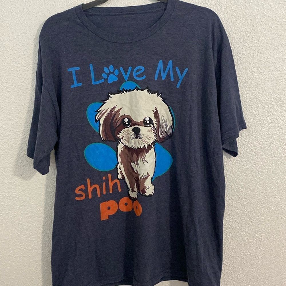 ”I love my Shih Poo” T-shirt- unisex. Size 2X-Large